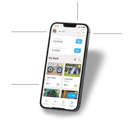 Main features of the blockchain-based sustainable lifestyle app ivault: user control through web3 privacy and security for users
